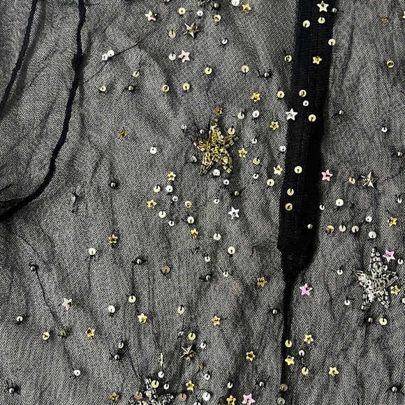 🌸 TOPSHOP Sheer Sequins top - S - Picture 4 of 4